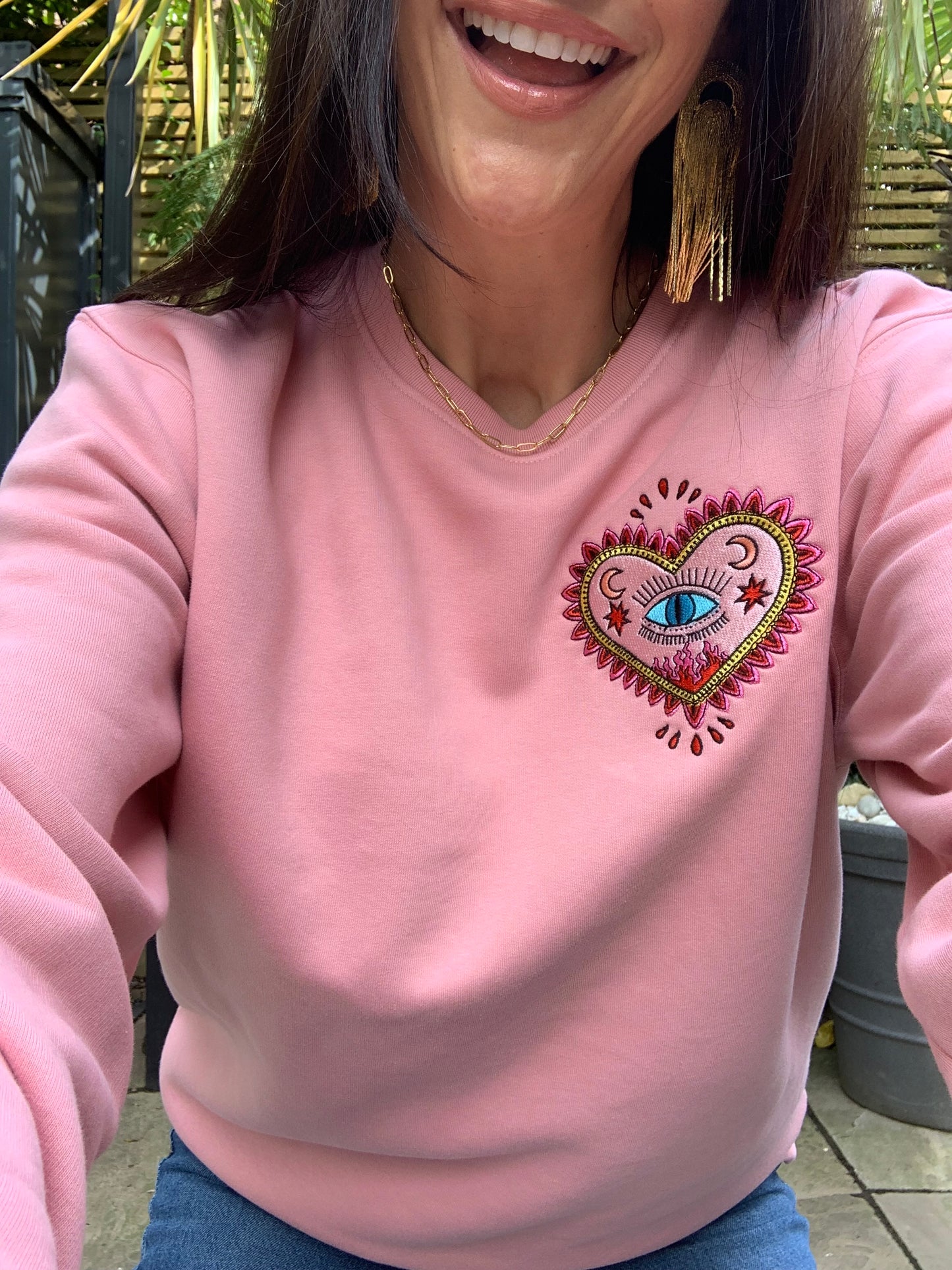 LOVE ME. Organic Sweatshirt - Tea Rose